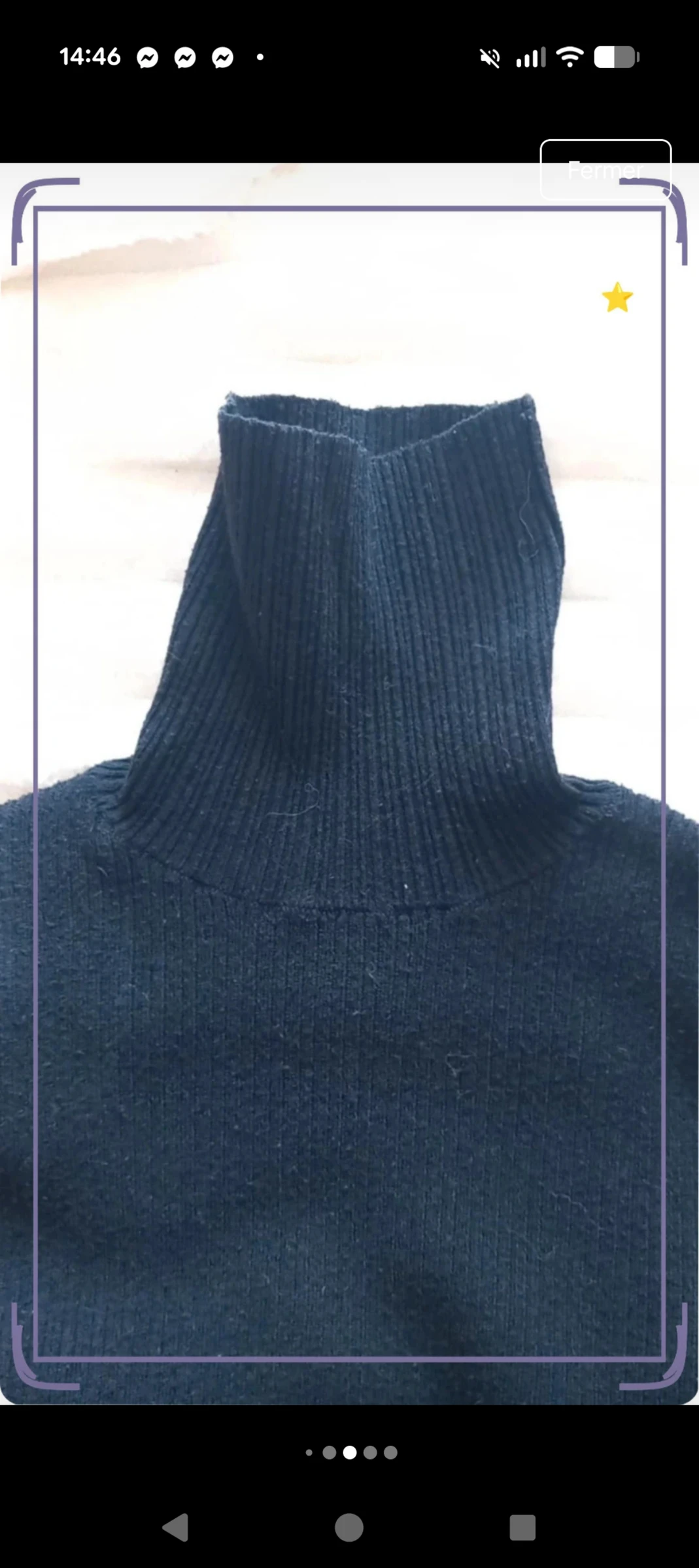 Magnifique Pull col roulé noir côtelé Bershka XS en très bon état – photo 3
